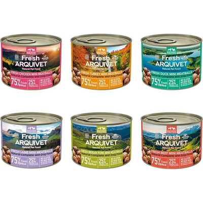 Arquivet Fresh MINI mäsové guľky mix Príchutí 6x200 g
