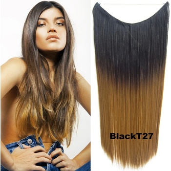 Flip in vlasy 55 cm dlhý pás vlasov odtieň Black T 27