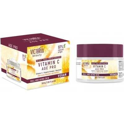 Victoria Beauty Age Pro Night Cream - Нощен крем за лице против бръчки с витамин C и сквалан 50мл