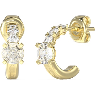 Guess Pozlacené kruhové náušnice Piercing Studio JUBE06271JWYGT/U