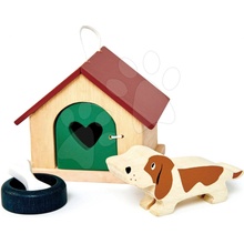 Tender Leaf Toys TL8162 drevená búda so psom Pet Dog Set