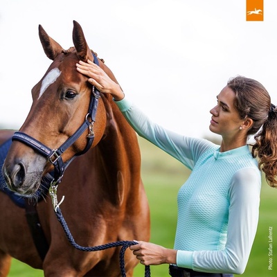 Schockemöhle Tričko Gianna dl. rukáv dámské aqua sea – Zboží Dáma