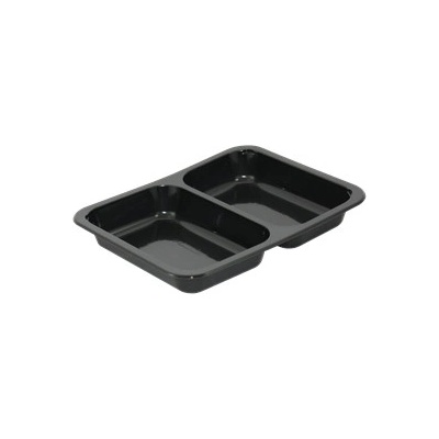 ECOFOL Plastová zatavovací miska LIGHT 2D černá PP 227x178x30 mm ideal pack® bal/50 ks