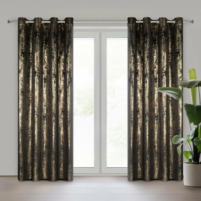 EUROFIRANY ZATEMŇOVACÍ ZÁVĚS NA KROUŽCÍCH RENIA 140X250 CM VZOROVANÁ