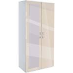 Bogdan Furniture G Двукрилен гардероб с огледало Мебели Богдан Модел bm-ava21, крем гланц с бяло - bogdanmebel