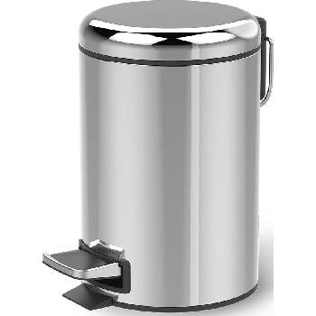 DECOR WALTHER Кошче за отпадъци в баня Basic 26 см полирано-стоманено (0615770)