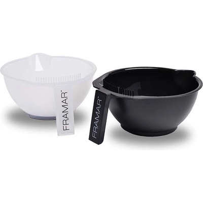 Framar Coloring Bowls Black and Clear CB-2PK 2 ks
