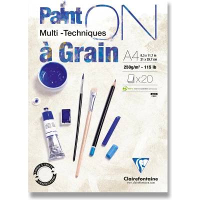 Clairefontaine Paint'ON Grain - blok - A4, 20 listů, 250 g