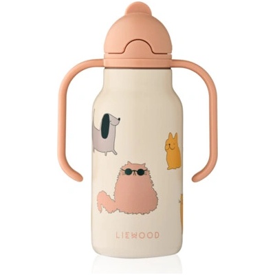 Liewood Termofľaša Kimmie Cats and Dogs Sandy 250 ml