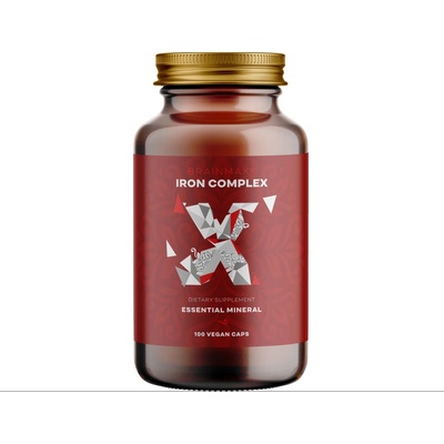 BrainMax Iron Complex, železo bisglycinát, 25 mg, 100 rostlinných kapslí