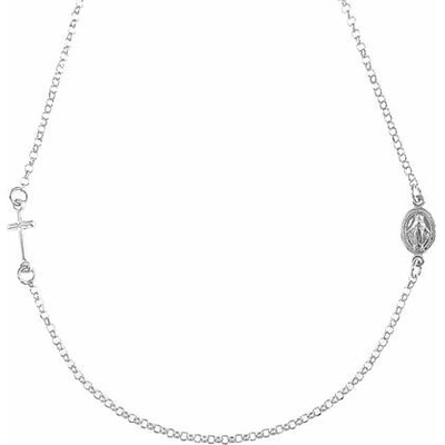InfinitySilver Strieborný náhrdelník s madonkou a krížikom 16525443