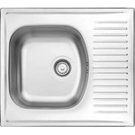Deante 1-bowl sink Techno with short drainer 51 x 58cm steel (ZMU 3113)