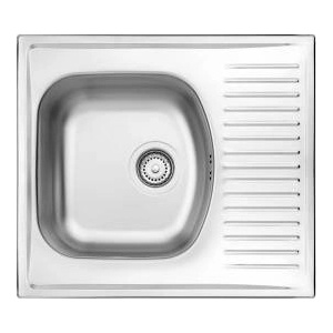 Deante 1-bowl sink Techno with short drainer 51 x 58cm steel (ZMU 3113)