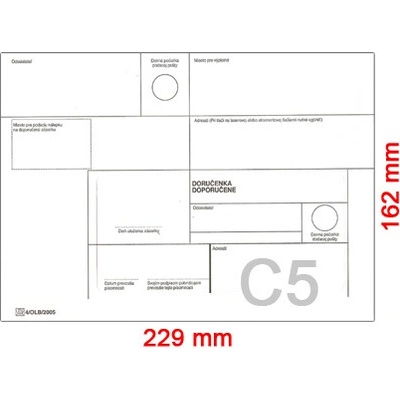 KRPA Obálky C5 162x229 mm doporučene / 50ks