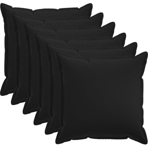 vidaXL Калъфка за възглавница 6 pcs HOUTEN Черно 80 x 80 cm (921552)