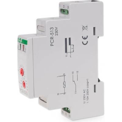 PCR-513/230 - Časová relé pro zpoždění zapnutí, 230V, 10A, 1x NO/NC