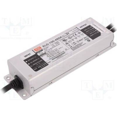 MEAN WELL ELG-100-48DA-3Y Napájecí zdroj: spínaný; LED; DALI; 96W; 48VDC; 2A; 100÷305VAC; IP67