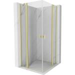 Mexen Mist Duo душ кабина с врати 70 x 70 см, прозрачна, златист матиран - 8A4-070-070-55-00 (8A4-070-070-55-00)