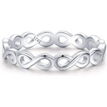 Silenti Jewelry Сребърен пръстен "Безграничност" - 7 - 54.5мм (17.2мм диам. )