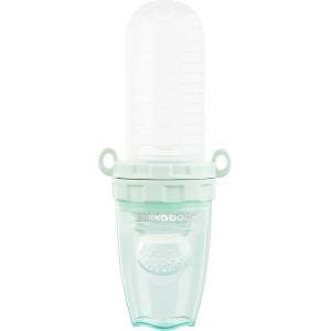 KikkaBoo Силиконово шише и силиконова мрежа за плодове Kikkaboo - 2 в 1, Mint (31302020093)