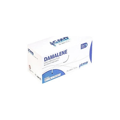 DAMALENE USP 4-0/75cm/ihla 16mm, 3/8, reverzný rez PP modrá 12 ks