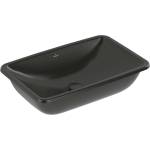 Villeroy & Boch Loop&Friends - Умивалник, 68x45 см, без преливник, без отвор за смесител, CeramicPlus, Pure Black 4A5801R7 (4A5801R7)