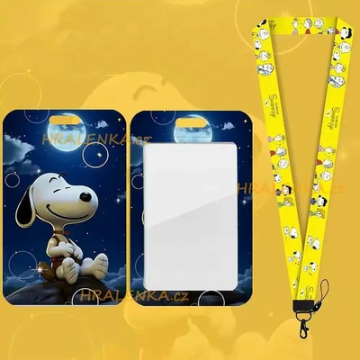 Šňůrka na krk 25219 s cedulkou na ID karty Snoopy