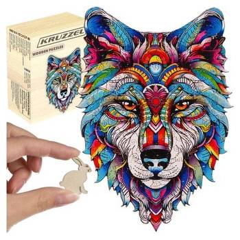 Kruzzel 24552 Drevené puzzle vlk, 170 ks