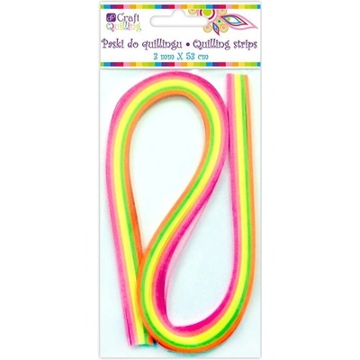 dpCraft Pásky na quilling 3mm, 100ks, neon (QGPQ-002)