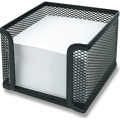 Metall Box - drátěný zásobník na poznámkové lístky - 10,5×10,5×9,5 cm, černý – Zboží Dáma