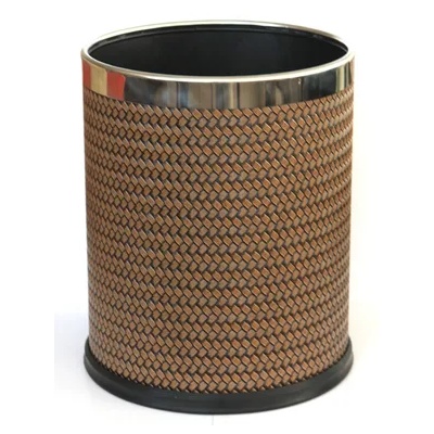 Horecano G-Кош канцеларски с иноксов ринг и оплетка Ø22.5xh25.5cm (84451-002) (012591)