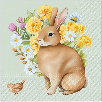PAW Ubrousky L Festive Bunny Print 33x33cm