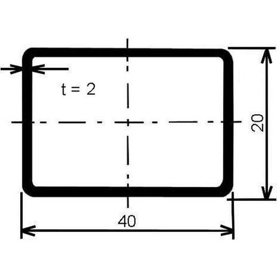 Jekl pozinkovaný obdelníkový 40×20×2 mm – 6 m
