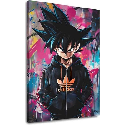 Obraz Saiyan: Bojovník moci | Talianske plátno - 60x90 cm