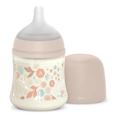 Suavinex dojčenská fľaša Wonderland fyziologický prietok Liberty ružová 150 ml