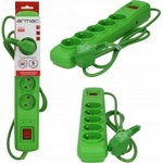ARMAC Electric backlash power strip ARMAC R5 for 5 sockets 2P+Z with switch green 1.5m