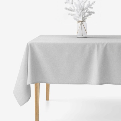 Goldea exkluzivní hranatý ubrus stříbrný se třpytkami 100x100 cm