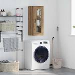 vidaXL Стенен шкаф Дъб 34, 5 x 34 x 90 см Инженерна дървесина и стъкло (882620)