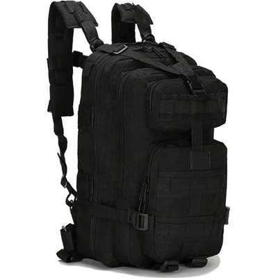 Mobilly Тактическа армейска раница, 25 л, система MOLLE, колан за кръста и гърдите, черна (SR295 black)