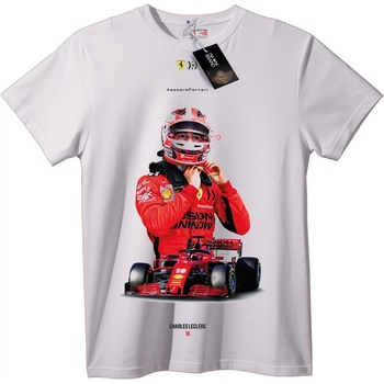 NOONEBRAND Тениска Charles Leclerc Ferrari Racing - 2XL, White