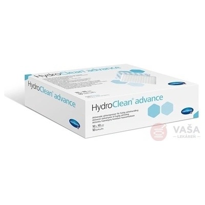 HydroClean advance vankúšik na rany štvorec (10 x 10 cm) 10 ks