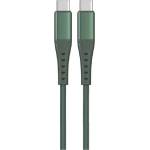 Lemontti Bending Type-C към Type-C алуминиев кабел, PD 65W, 1.2 м, зелен (LEMCSTCF60V)
