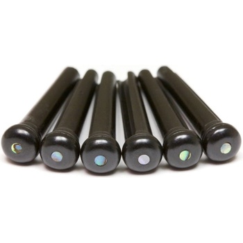 Graphtech PP-2182-00 TUSQ Traditional Style Bridge Pins Black w Inlay