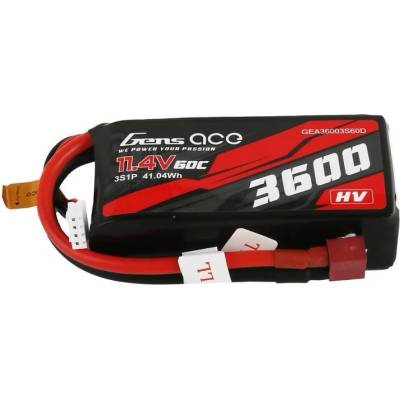 Gens Ace Батерия Gens Ace, 3600mAh, 11.4V, 60C, 3S1P (GEA36003S60D)