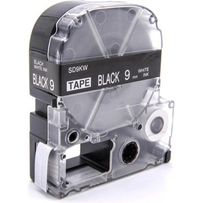 Compatible Epson LK-3BWV, SD9KW, 9mm x 9m, бял печат / черен фон, съвместима лента (LKSD9KW)