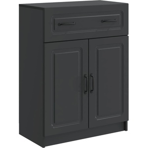vidaXL Служебен шкаф Черно 66 x 34, 5 x 87 см Инженерна дървесина (895786)
