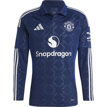 adidas Футболна фланелка Adidas Manchester United Away Long Sleeve Shirt Adults - Blue