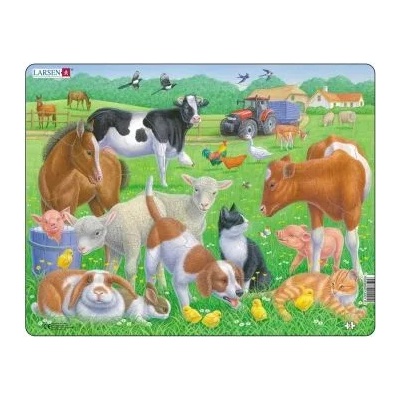 Larsen - Детски пъзел - Домашни животни - 15 части (FH35)