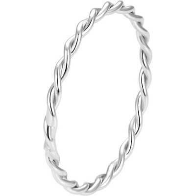 Beneto stříbrný kroucený prsten AGG315L Obvod: