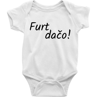 Furt dačo Body dojčenské s krátkym rukávom biele